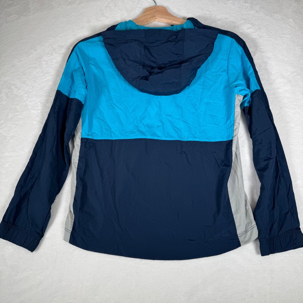 Russell Boys Blue Camo Colorblock‎ Windbreaker Jacket Hooded Full Zip - Picture 3 of 8